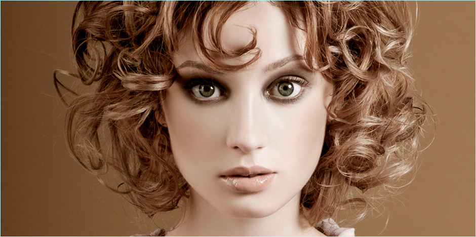 curly hair salon model